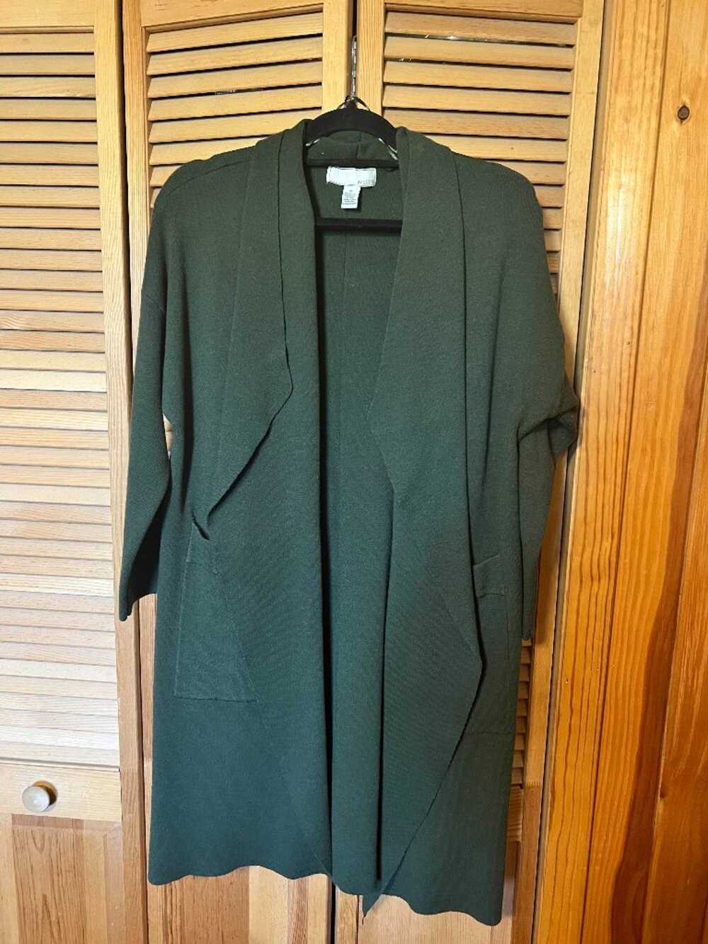 Green Cotton Blend Cardigan - Sz XL